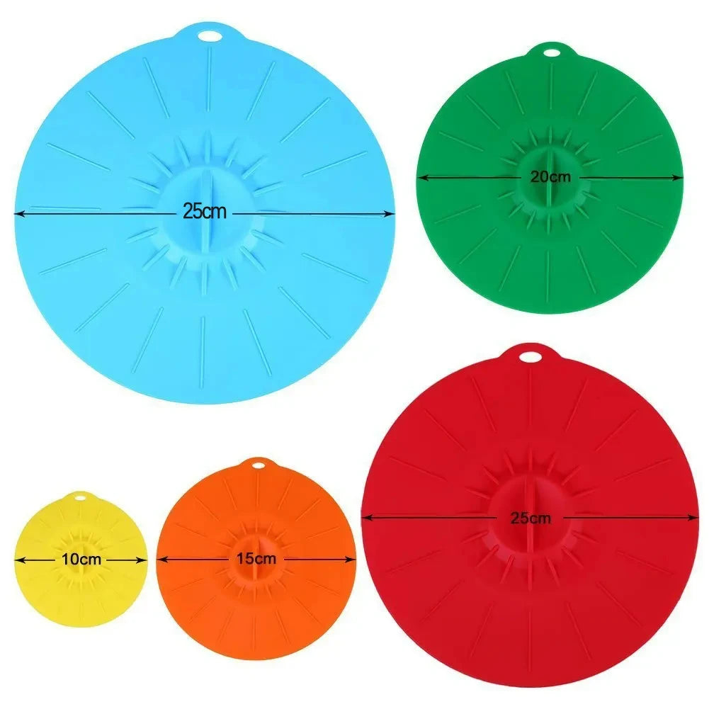 5pcs Environment-friendly Preservation Cover Food Ftorage Can Be Used For Refrigerators Microwave Ovens Spill Proof