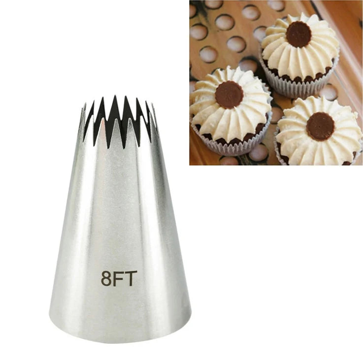 5FT/6FT/ 7FT/ 8FT/ 9FT Stainless Steel Cream Cupcake Pastry Nozzles Cake Decorating Icing Piping Tips Baking Tools