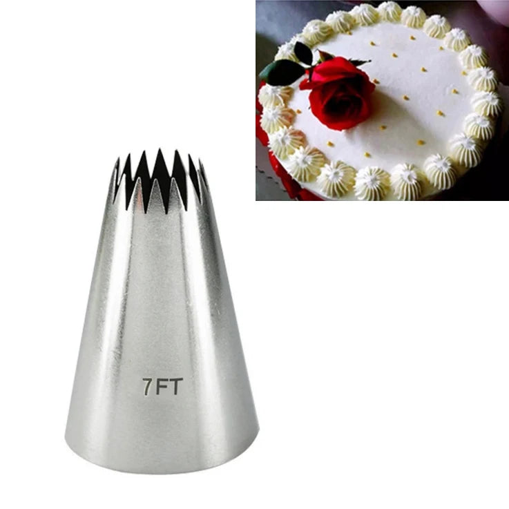 5FT/6FT/ 7FT/ 8FT/ 9FT Stainless Steel Cream Cupcake Pastry Nozzles Cake Decorating Icing Piping Tips Baking Tools