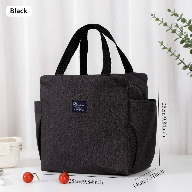 Portable Thermal Lunch Tote Bag Reusable Insulated Cooler Bag for Kids Adults Waterproof Lunch Box Container Work School Travel
