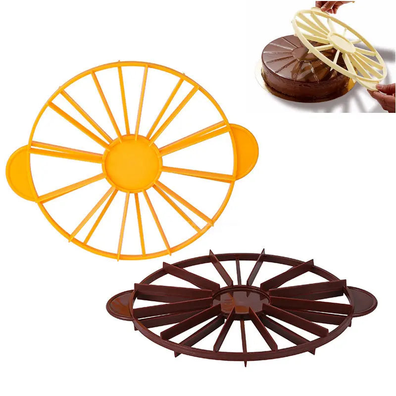 1Pcs Slices Cake Equal Portion Cutter Round Bread Cake Mousse Divider Slice Marker Baking For Household Kitchen Utensils Tools