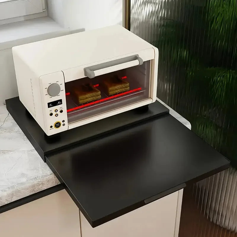 Pull-Out Kitchen Storage Rack Drawer Microwave Racks , Modern Design Organizer for Oven, Microwave, Coffee Maker Organiation