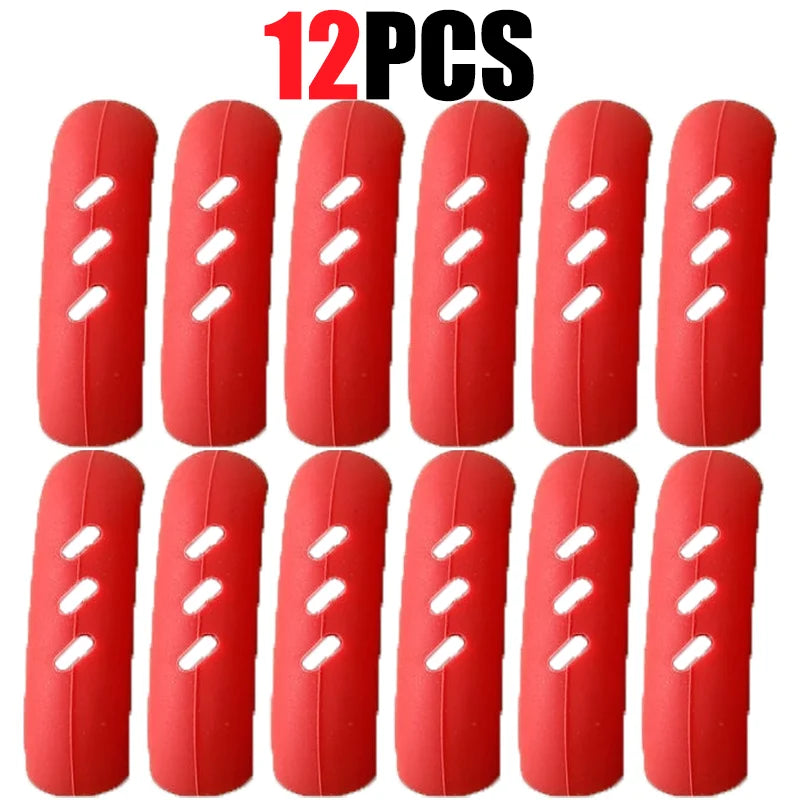 Silicone Pot Handle Cover Heat Insulation Covers Pot Clip Anti Slip Steamer Casserole Pan Handle Holder Kitchen Tool 12/6/4/2Pcs