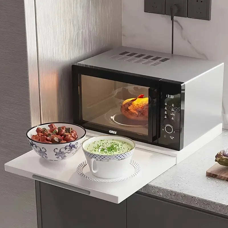 Pull-Out Kitchen Storage Rack Drawer Microwave Racks , Modern Design Organizer for Oven, Microwave, Coffee Maker Organiation