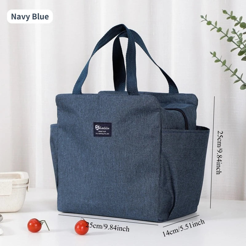 Portable Thermal Lunch Tote Bag Reusable Insulated Cooler Bag for Kids Adults Waterproof Lunch Box Container Work School Travel