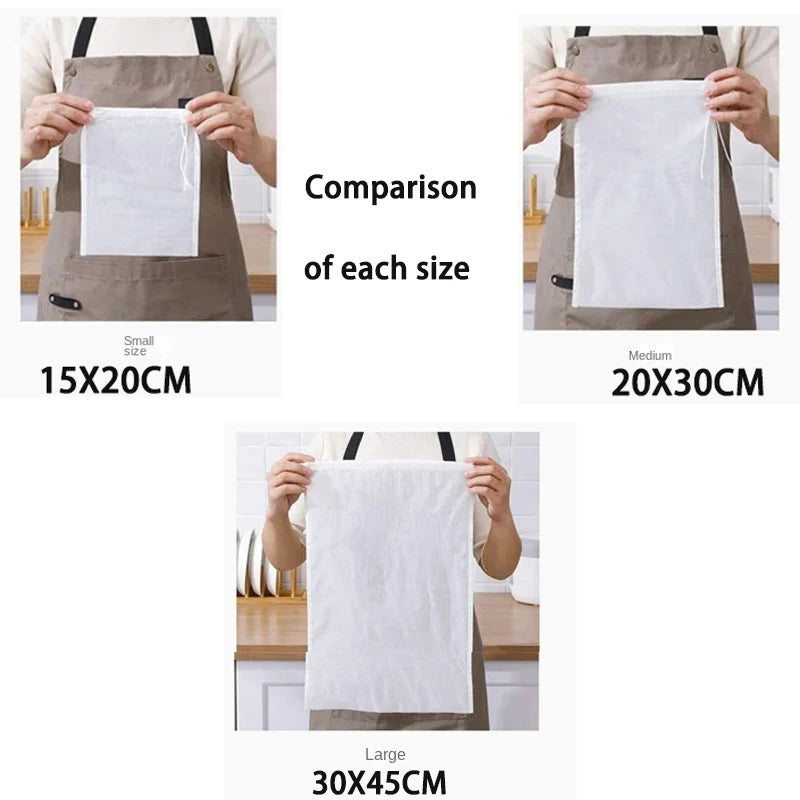 100 Mesh Nylon Filter Nut Milk Bag Net Yogurt Tea Beer Coffee Oil Food Filter Strainers Mesh Kitchen Strainer Bags