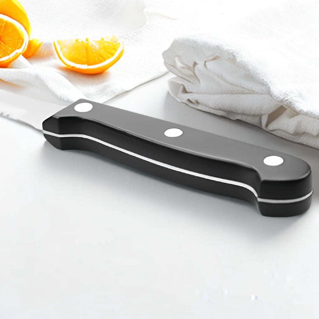 4/6/8/12 Pcs Steak Knives Forks Set Sharp Blade Black PP Handle Outdoor BBQ Picnic Meat Cutter Multi-function Fish Cutting Knife