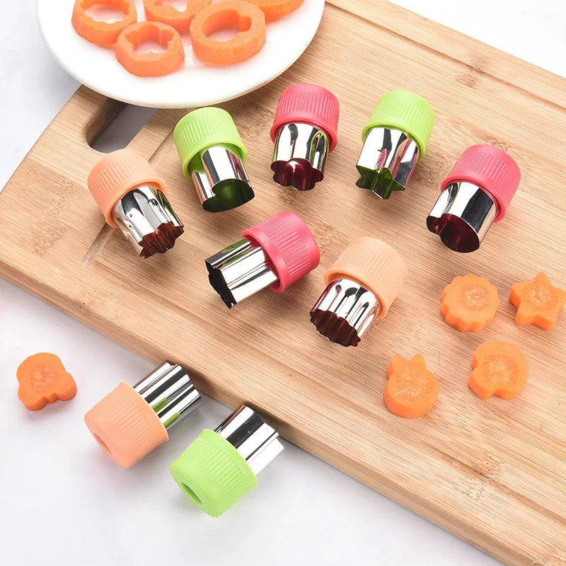 3/9pcs Fruit Cutters for Children Kids Food Cookie Sandwich Mold Maker with Shapes Vegetable Bread Mould Set Kitchen Bento Tools