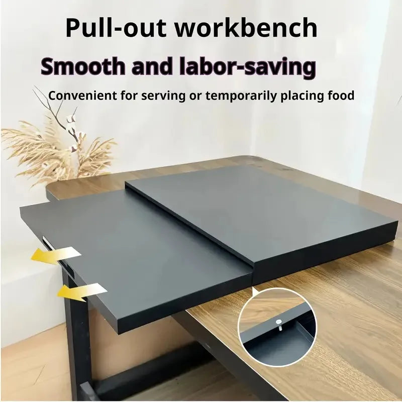 Pull-Out Kitchen Storage Rack Drawer Microwave Racks , Modern Design Organizer for Oven, Microwave, Coffee Maker Organiation