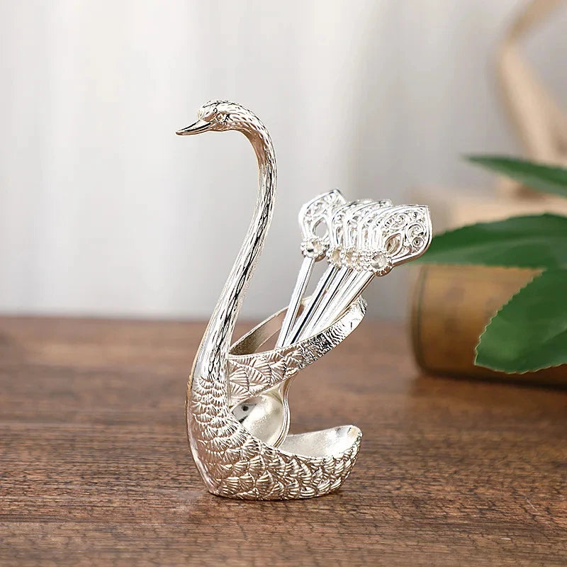Decorative Swan Cutlery Set, Food Grade Stainless Steel Utensils for Household, Restaurant, Festival & Business Giveaways