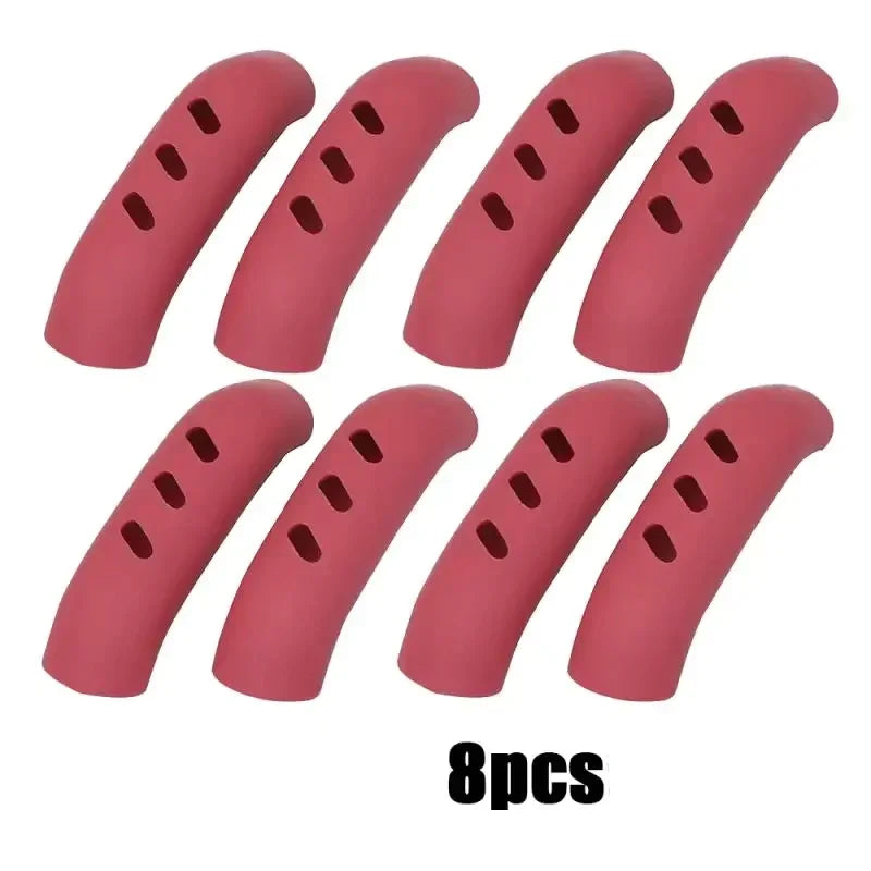 2/8Pcs Silicone Pan Handle Cover Heat Insulation Covers Pot Ear Clip Non-slip Steamer Casserole Pan Handle Holder Kitchen Tools