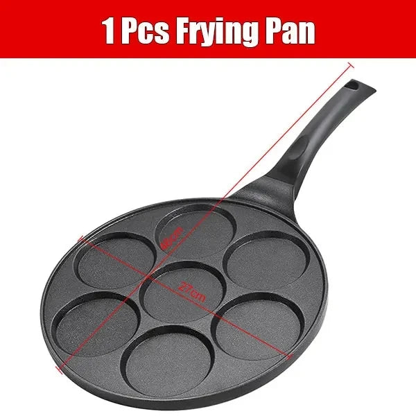 7 Cup Pancake Pan Nonstick Breakfast Griddle Dinosaur Animals Waffle Maker Pancake Mold Pan for Kids Egg Omelet Crepe Frying Pan