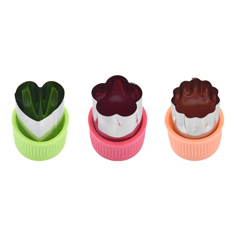 3/9pcs Fruit Cutters for Children Kids Food Cookie Sandwich Mold Maker with Shapes Vegetable Bread Mould Set Kitchen Bento Tools
