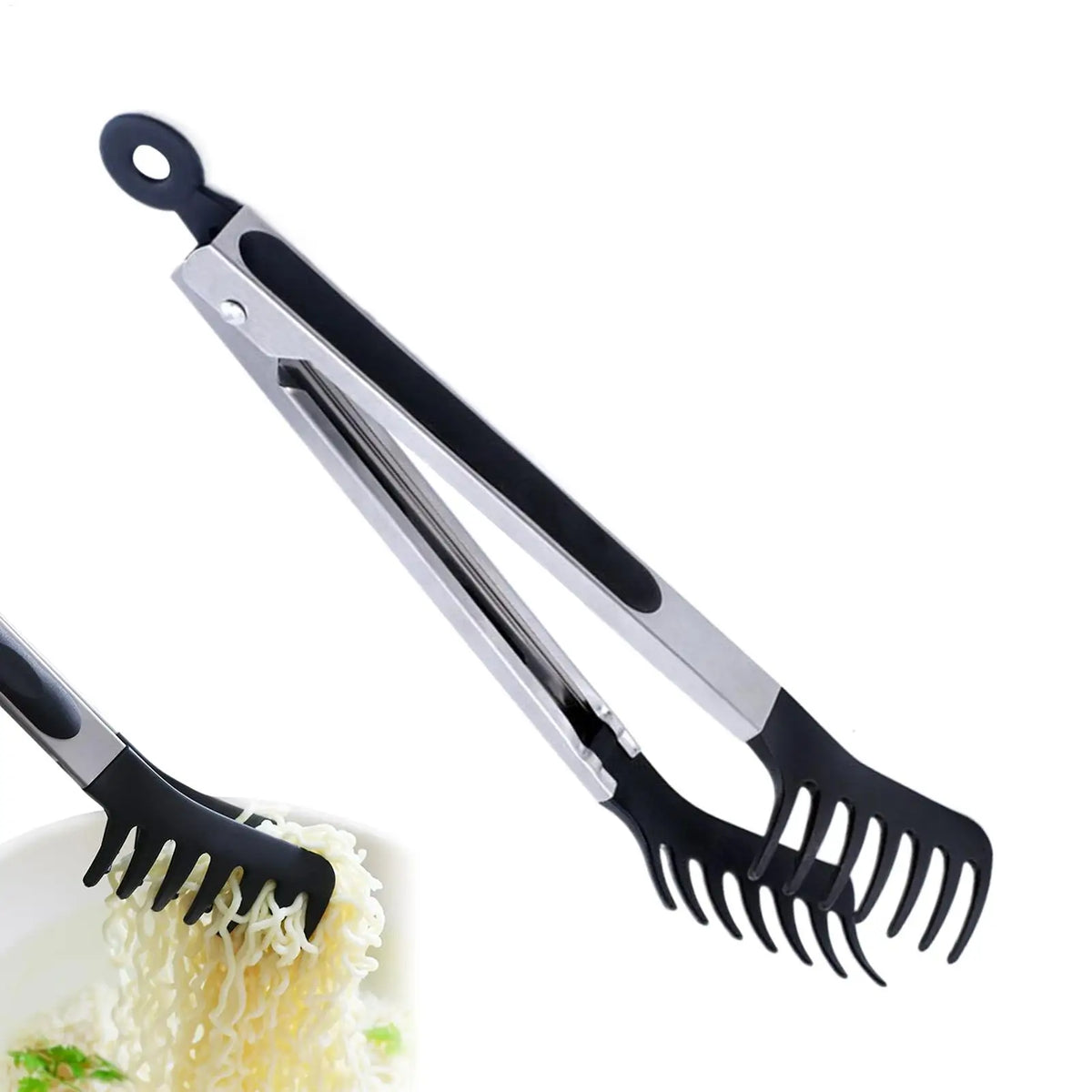 Kitchen Tongs Silicone Food Tongs Non Stick Cooking Serving Tongs For BBQ Salad Steak Pasta Spaghetti Noodles Clip Kitchen Gadge