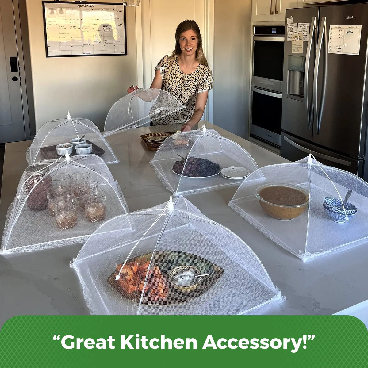 Foldable Food Mesh Cover Fly Anti Mosquito Pop-Up Food Cover Umbrella Meal Vegetable Fruit Breathable Cover Kitchen Accessories