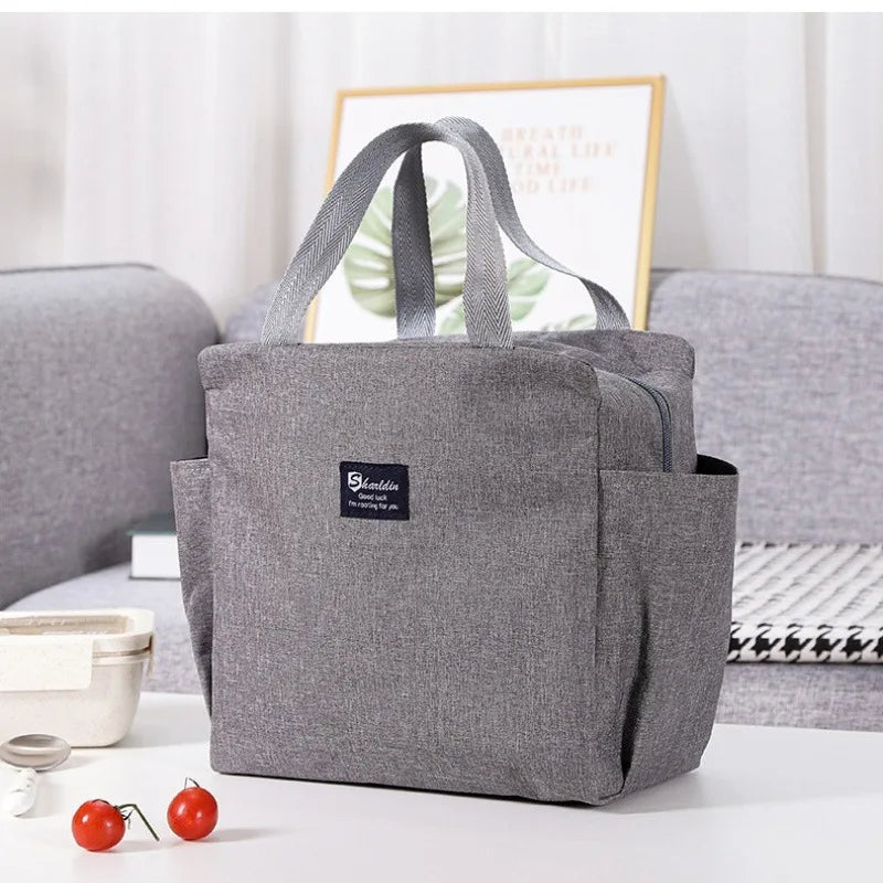 Portable Thermal Lunch Tote Bag Reusable Insulated Cooler Bag for Kids Adults Waterproof Lunch Box Container Work School Travel