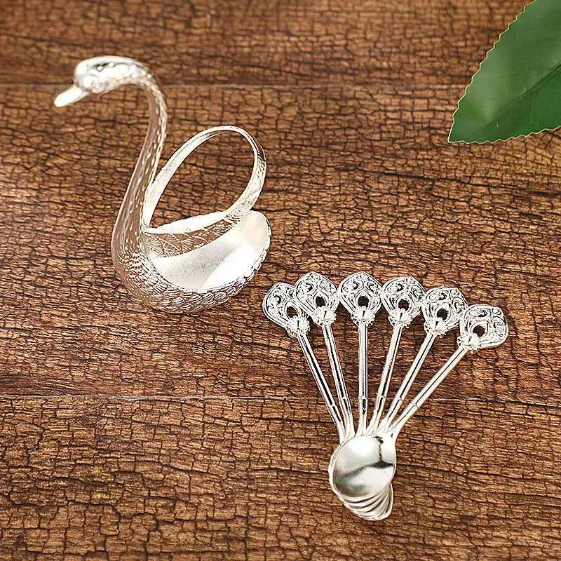 Decorative Swan Cutlery Set, Food Grade Stainless Steel Utensils for Household, Restaurant, Festival & Business Giveaways