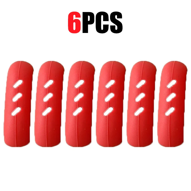 Silicone Pot Handle Cover Heat Insulation Covers Pot Clip Anti Slip Steamer Casserole Pan Handle Holder Kitchen Tool 12/6/4/2Pcs