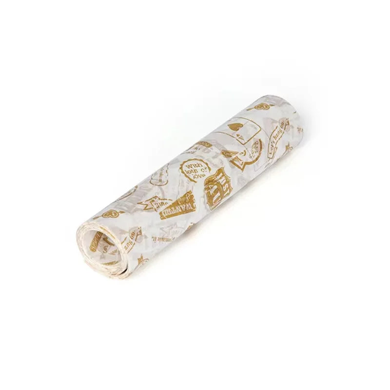 50Pcs Wax Paper Food Wrapping Paper Greaseproof Baking Soap Packaging Paper Sandwich Hamburger Food Candy Greaseproof Wax Paper