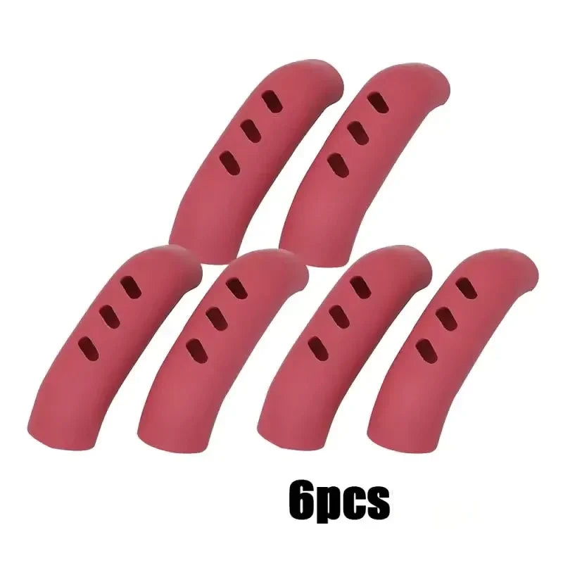 2/8Pcs Silicone Pan Handle Cover Heat Insulation Covers Pot Ear Clip Non-slip Steamer Casserole Pan Handle Holder Kitchen Tools