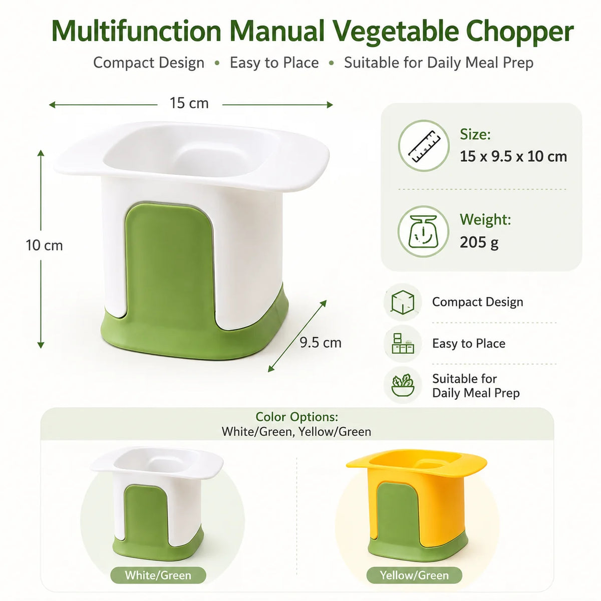 Vegetable Dicer Hand Press Food Chopper Portable Slicer Cucumber Cutter for Outdoor Camping Kitchen