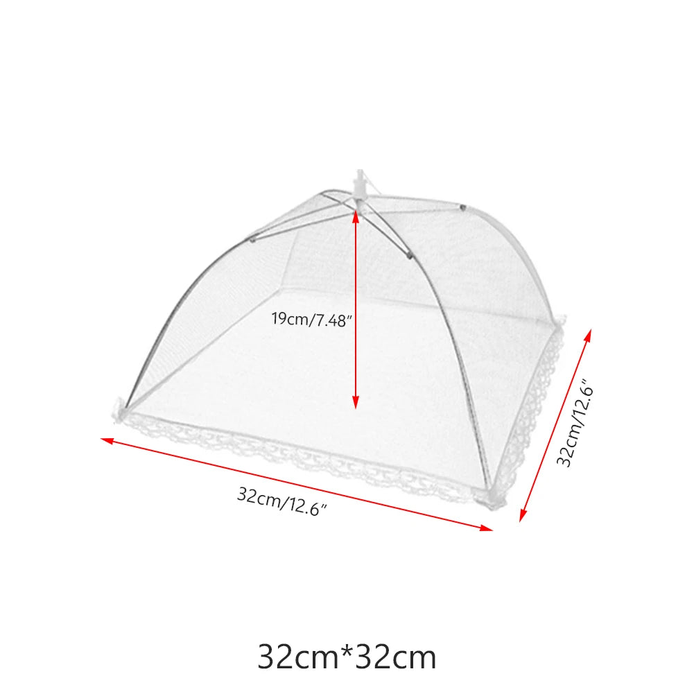 Foldable Food Mesh Cover Fly Anti Mosquito Pop-Up Food Cover Umbrella Meal Vegetable Fruit Breathable Cover Kitchen Accessories