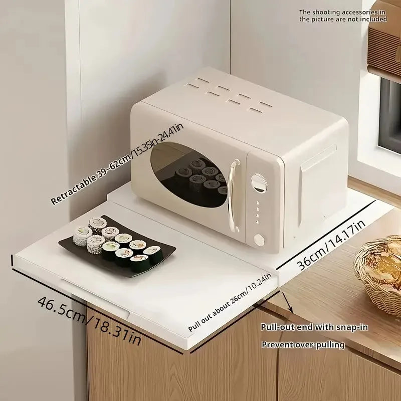Pull-Out Kitchen Storage Rack Drawer Microwave Racks , Modern Design Organizer for Oven, Microwave, Coffee Maker Organiation