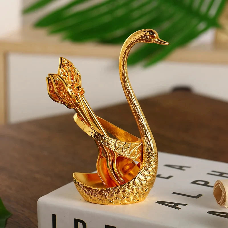 Decorative Swan Cutlery Set, Food Grade Stainless Steel Utensils for Household, Restaurant, Festival & Business Giveaways