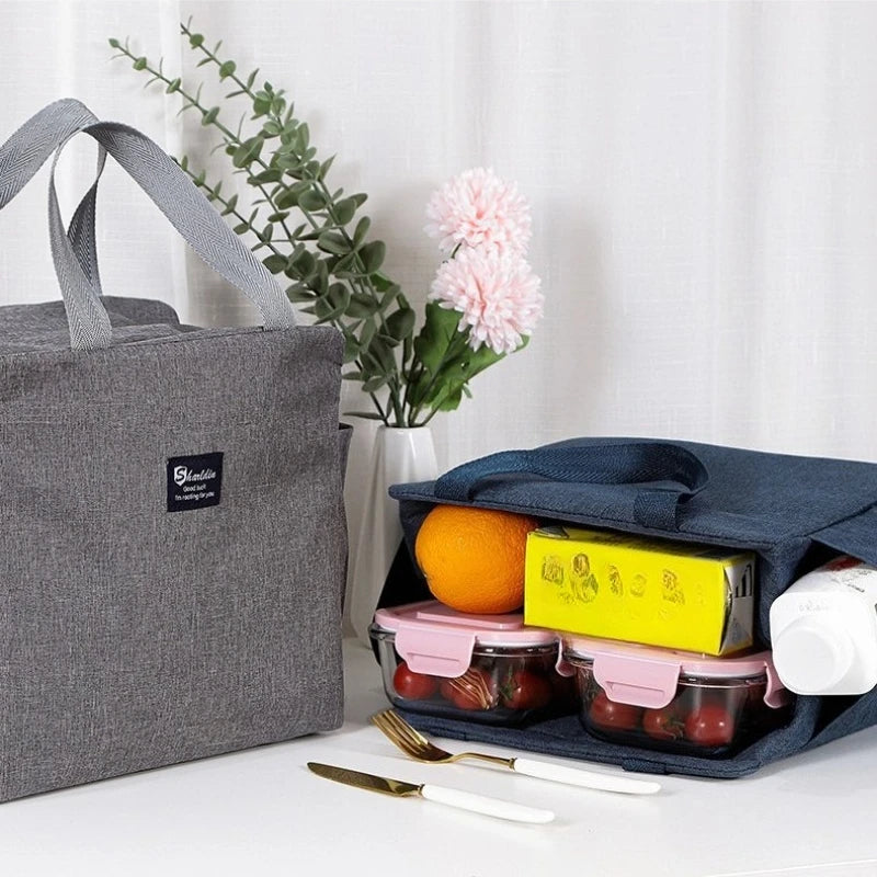 Portable Thermal Lunch Tote Bag Reusable Insulated Cooler Bag for Kids Adults Waterproof Lunch Box Container Work School Travel