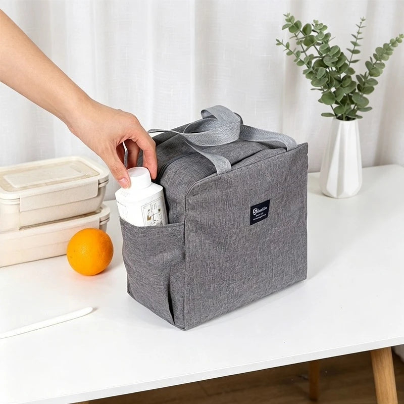 Portable Thermal Lunch Tote Bag Reusable Insulated Cooler Bag for Kids Adults Waterproof Lunch Box Container Work School Travel