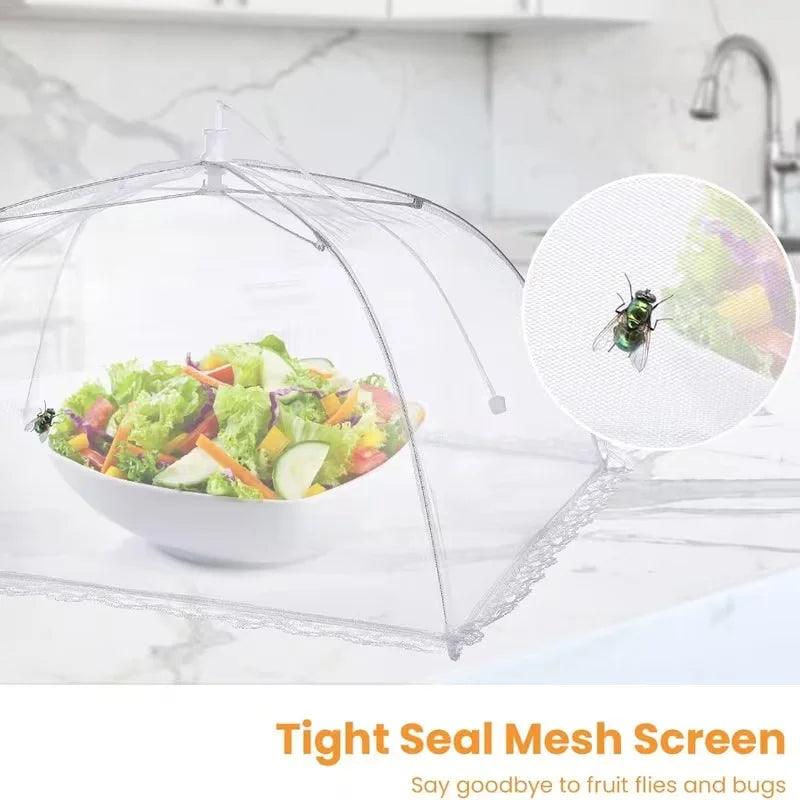 2Pcs/Foldable Dining Table Cover, Food Protection Cover, Household Dust-Proof and Mosquito-Proof Gadget