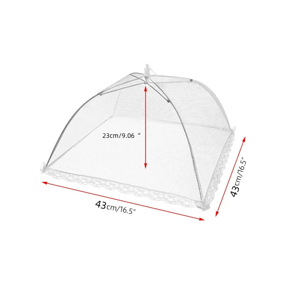 Foldable Food Mesh Cover Fly Anti Mosquito Pop-Up Food Cover Umbrella Meal Vegetable Fruit Breathable Cover Kitchen Accessories