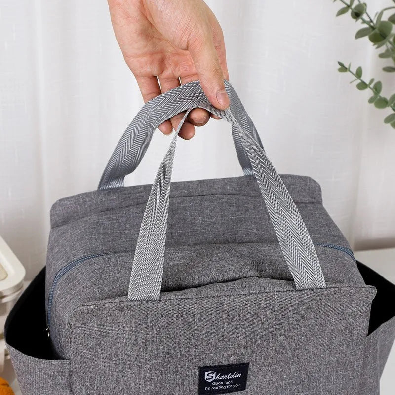Portable Thermal Lunch Tote Bag Reusable Insulated Cooler Bag for Kids Adults Waterproof Lunch Box Container Work School Travel