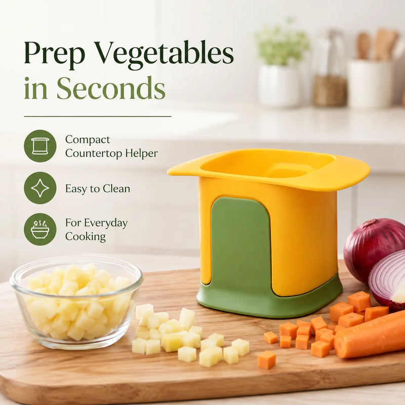 Vegetable Dicer Hand Press Food Chopper Portable Slicer Cucumber Cutter for Outdoor Camping Kitchen